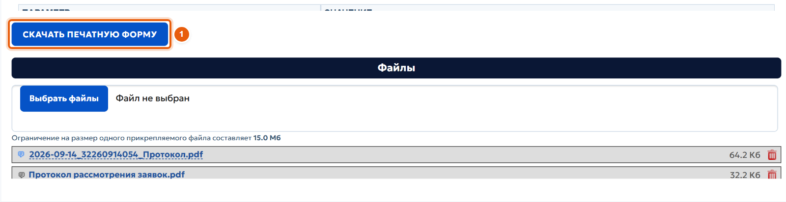 18. Проверьте протокол перед отправкой