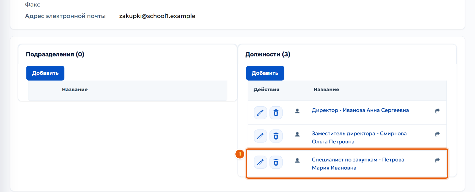 4. Сотрудник добавлен