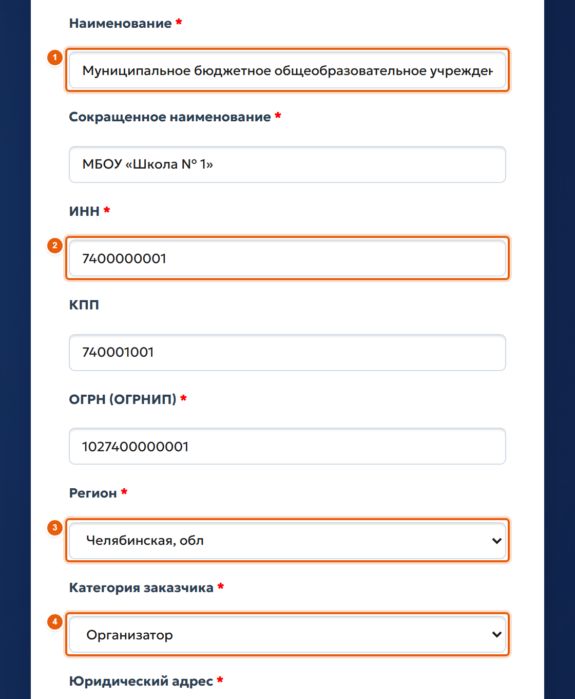 2. Сведения об организации